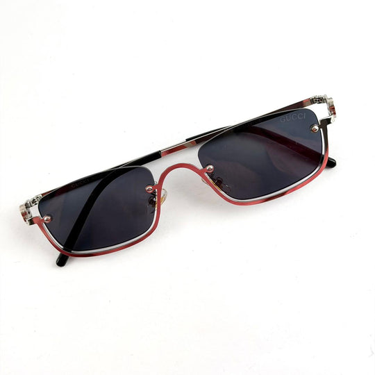 Gucci Rimless Rectangle – Silver/Black