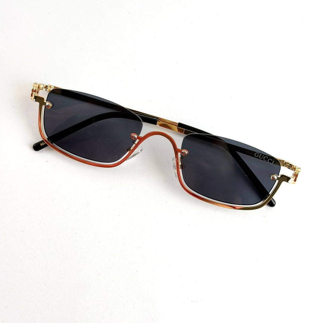 Gucci Rimless Rectangle – Gold/Black