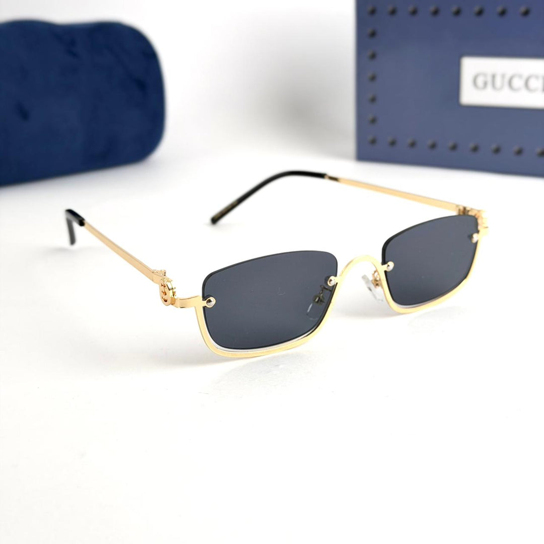 Gucci Rimless Rectangle – Gold/Black