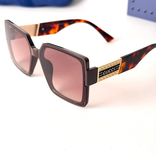 GUCCI Signature Square – Dark Havana Brown Gradient