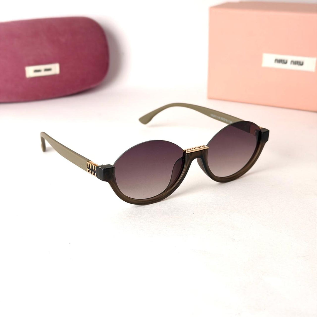 MIU MIU Rimless Round – Brown Gradient