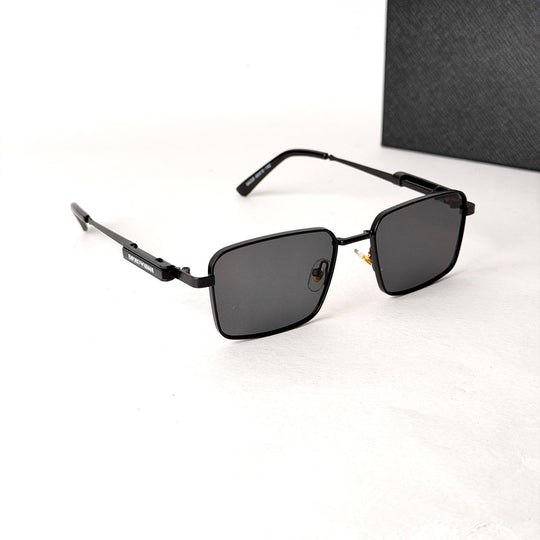 Emporio Armani Metro Square – Matte Black / Smoke Grey