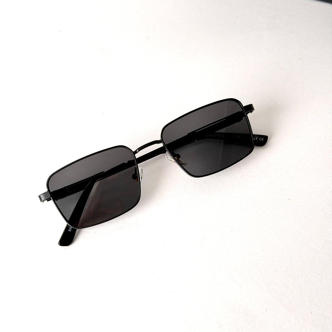 Emporio Armani Metro Square – Matte Black / Smoke Grey
