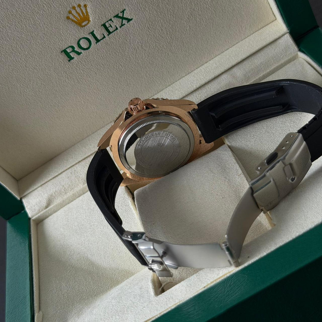 ROLEX Yacht Master – Everose Gold Black Oysterflex