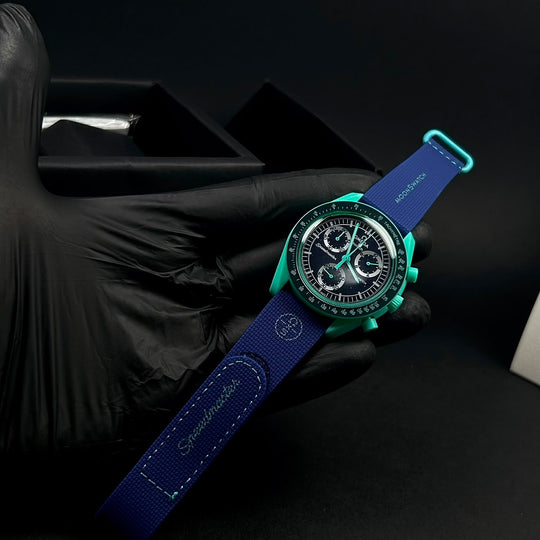 Omega MoonSwatch Mission on Earth – Turquoise &amp; Navy