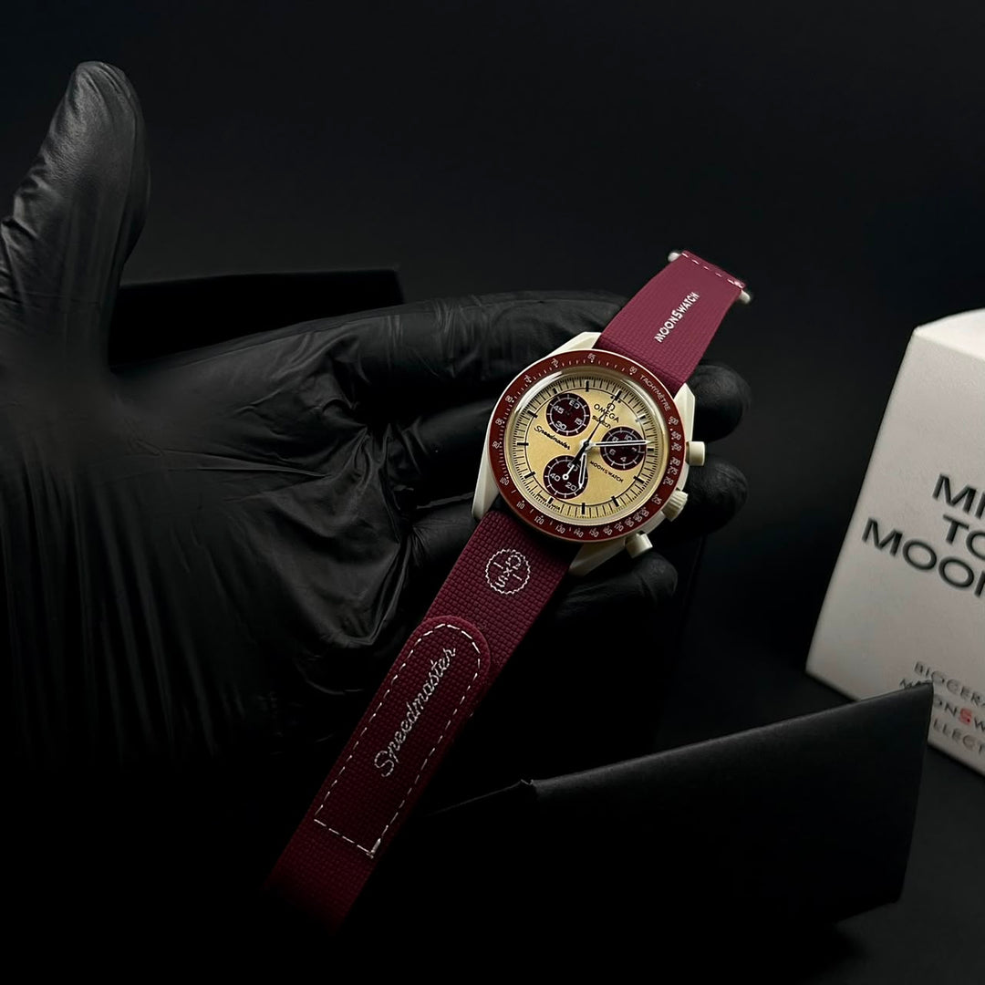 Omega MoonSwatch Mission to Pluto – Burgundy
