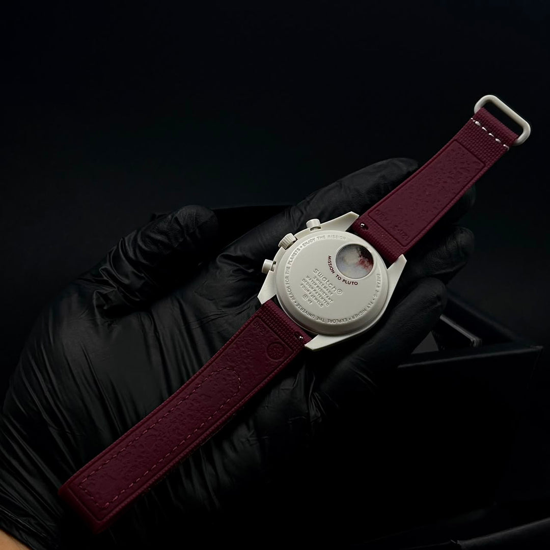 Omega MoonSwatch Mission to Pluto – Burgundy
