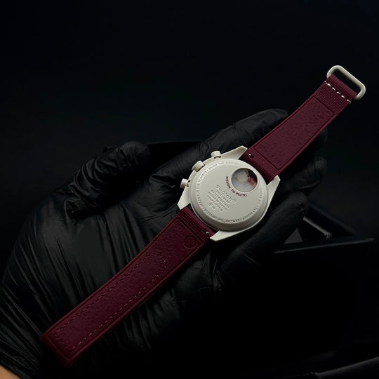 Omega MoonSwatch Mission to Pluto – Burgundy