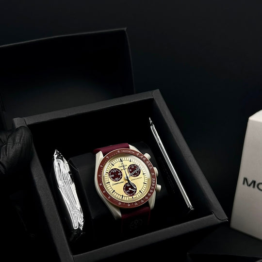 Omega MoonSwatch Mission to Pluto – Burgundy