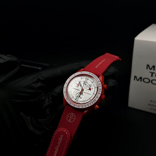 Omega MoonSwatch Mission to Mars – Red White