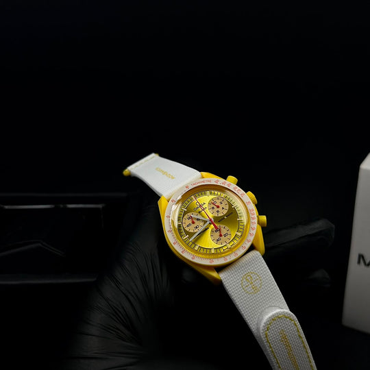 Omega MoonSwatch Mission to the Sun – Yellow White