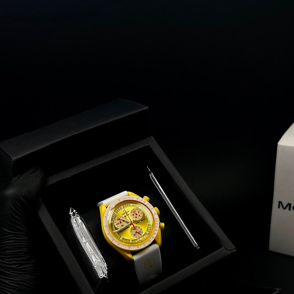Omega MoonSwatch Mission to the Sun – Yellow White