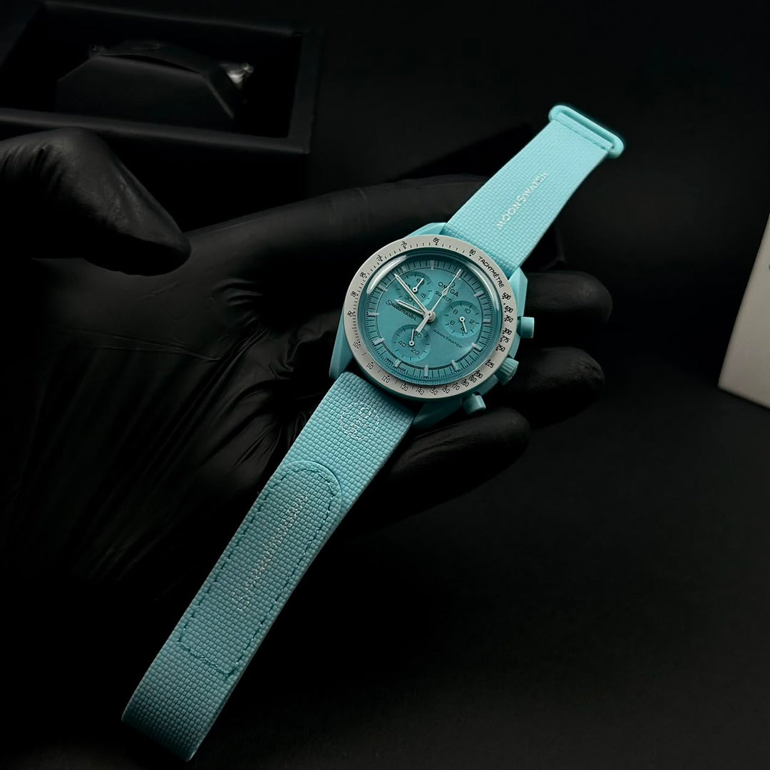 Omega MoonSwatch Mission to Uranus – Tiffany Blue