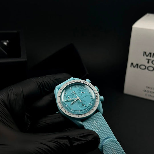 Omega MoonSwatch Mission to Uranus – Tiffany Blue