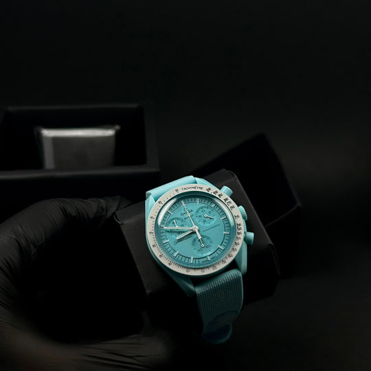 Omega MoonSwatch Mission to Uranus – Tiffany Blue