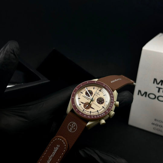 Omega MoonSwatch Mission to Saturn – Brown Beige