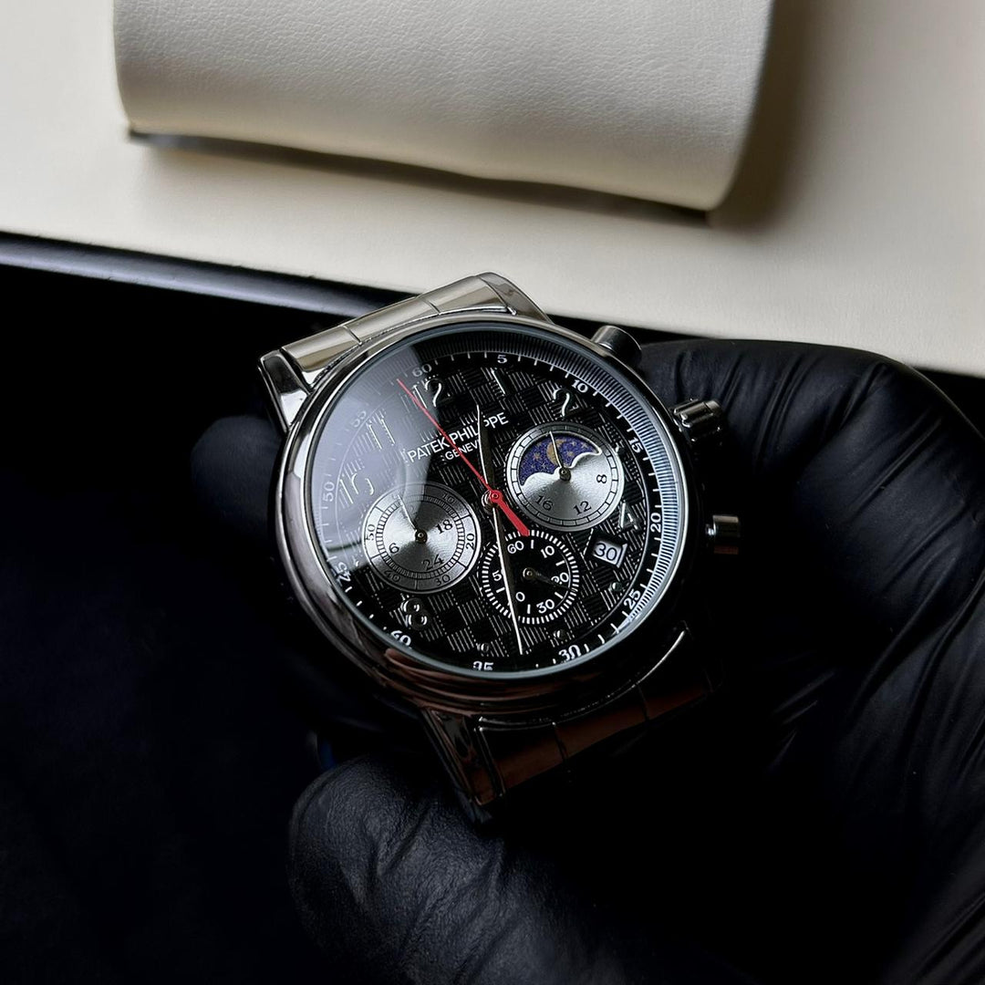 Patek Philippe Celestial Moonphase Chronograph For Him - Silver Black