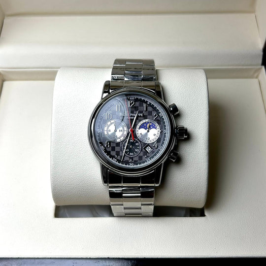 Patek Philippe Celestial Moonphase Chronograph For Him - Silver Black