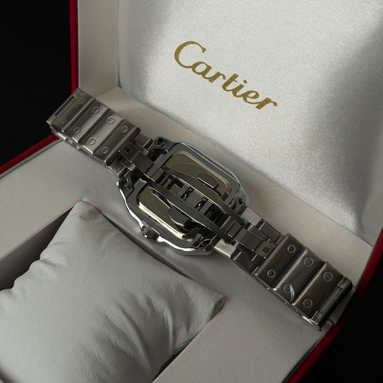 Cartier Santos Skeleton For Him - Silver White dial