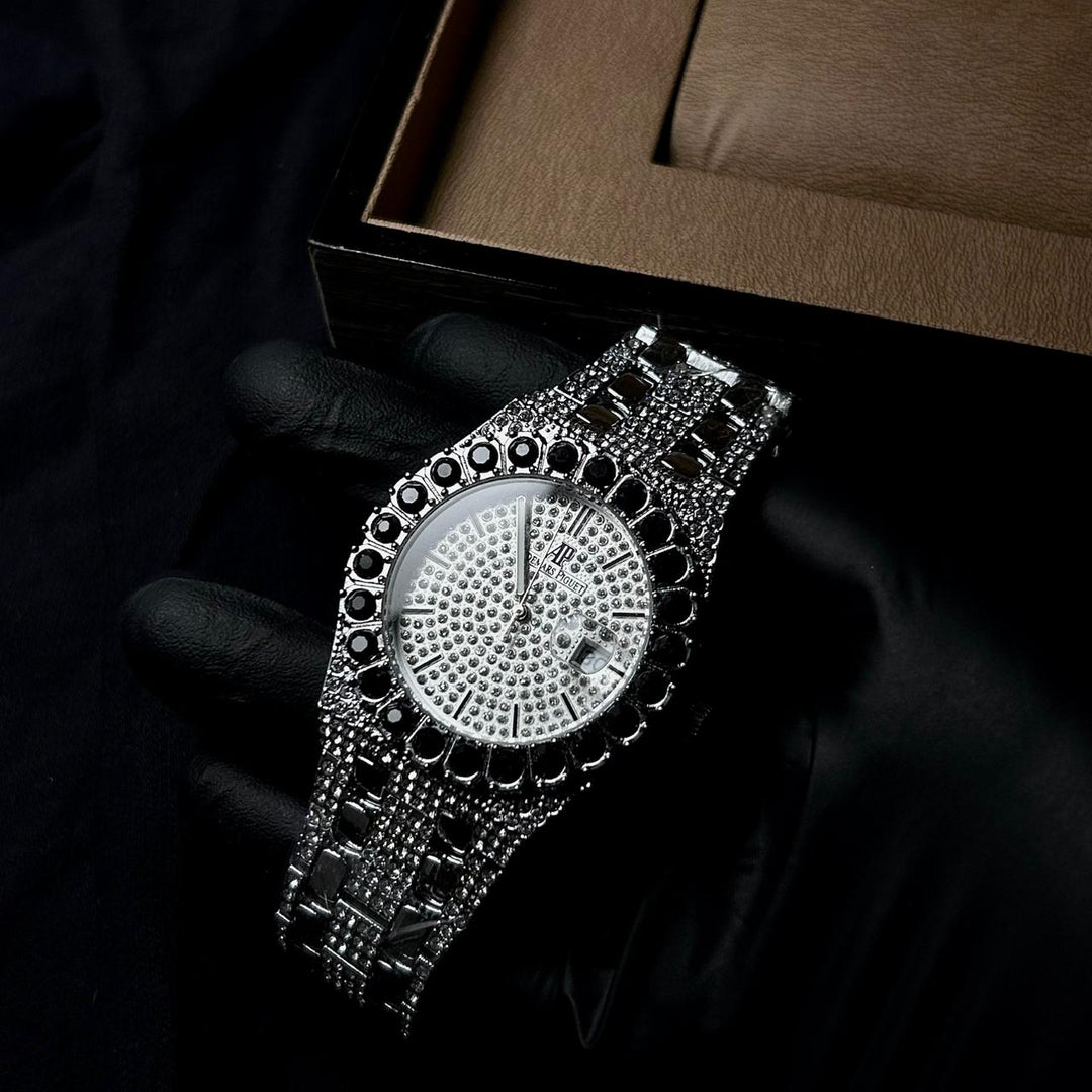 Audemars Piguet Full Diamond - Silver Black - Giiz store