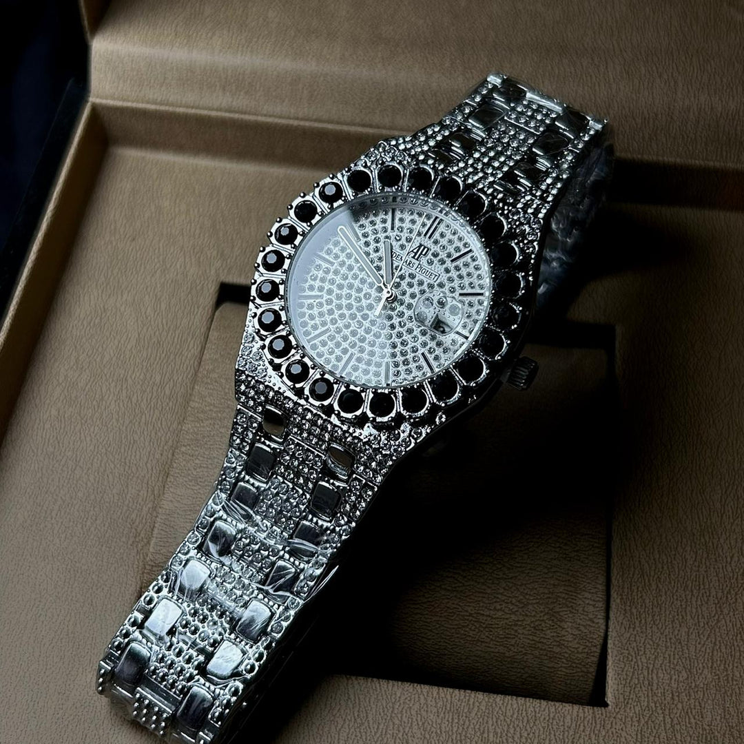 Audemars Piguet Full Diamond - Silver Black - Giiz store