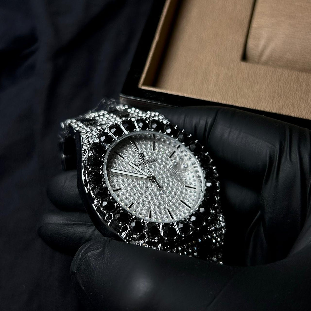 Audemars Piguet Full Diamond - Silver Black - Giiz store