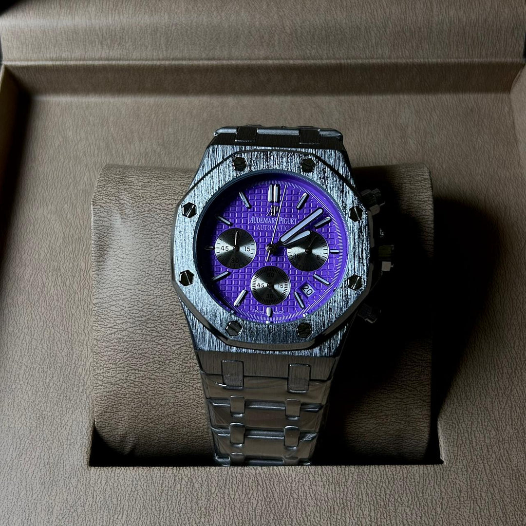 Audemars Piguet Royal Oak Chronograph For Him – Silver Purple - Giiz store