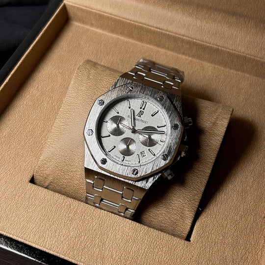 Audemars Piguet Royal Oak Chronograph For Him – Silver White Dial - Giiz store