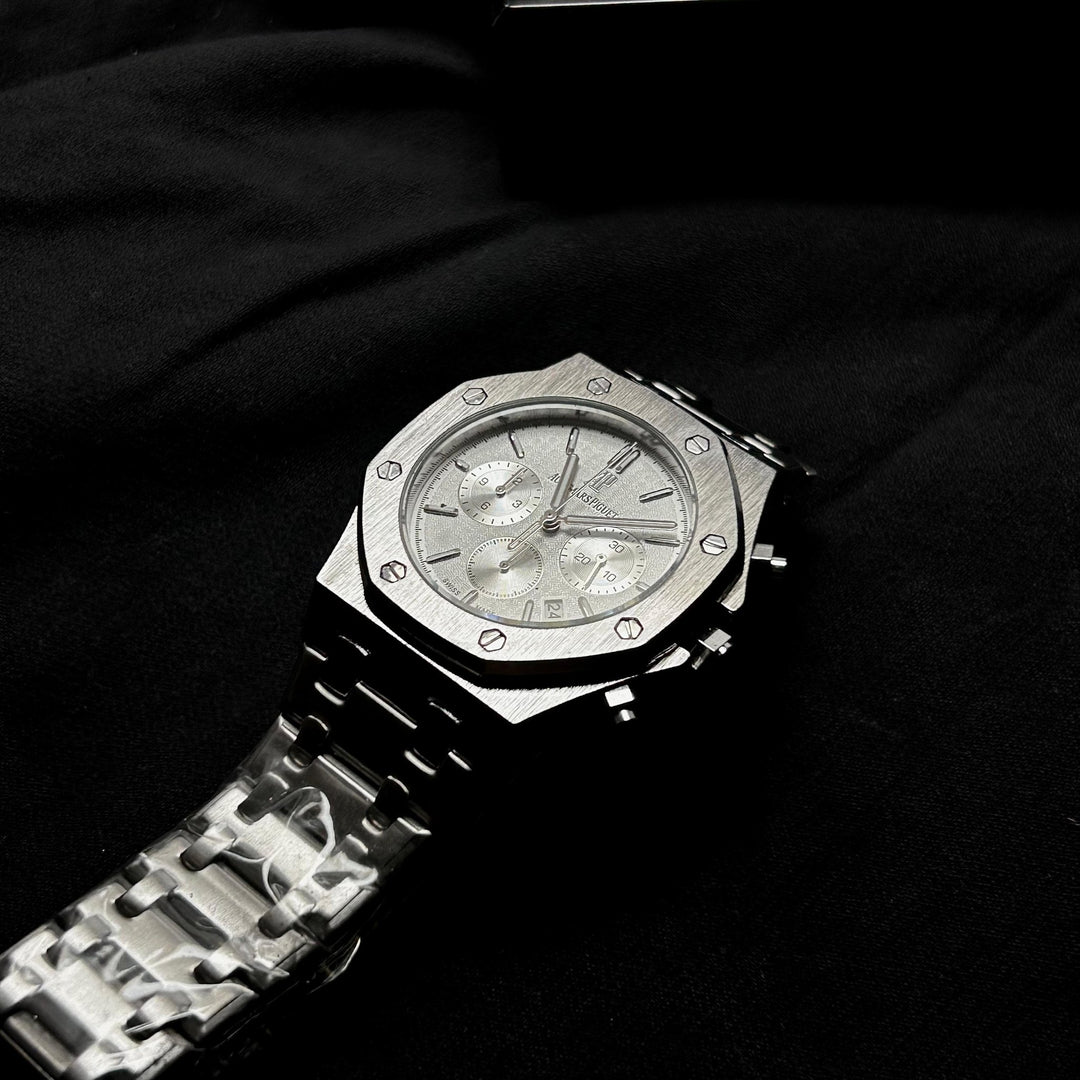 Audemars Piguet Royal Oak Chronograph For Him – Silver White Dial - Giiz store
