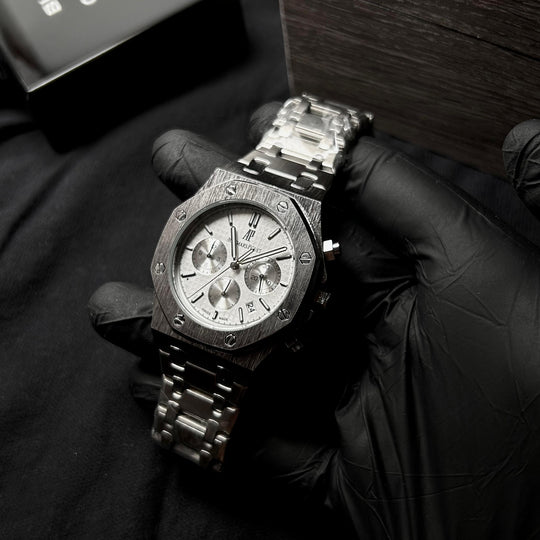 Audemars Piguet Royal Oak Chronograph For Him – Silver White Dial - Giiz store