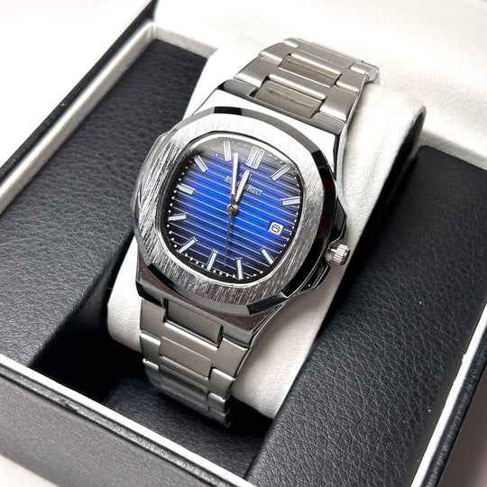 Audemars Piguet Royal Oak Nautilus For Him - Silver with Blue Dial - Giiz store