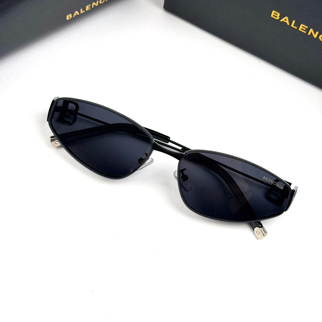 Balenciaga Narrow Oval BB0335S - Black - Giiz store