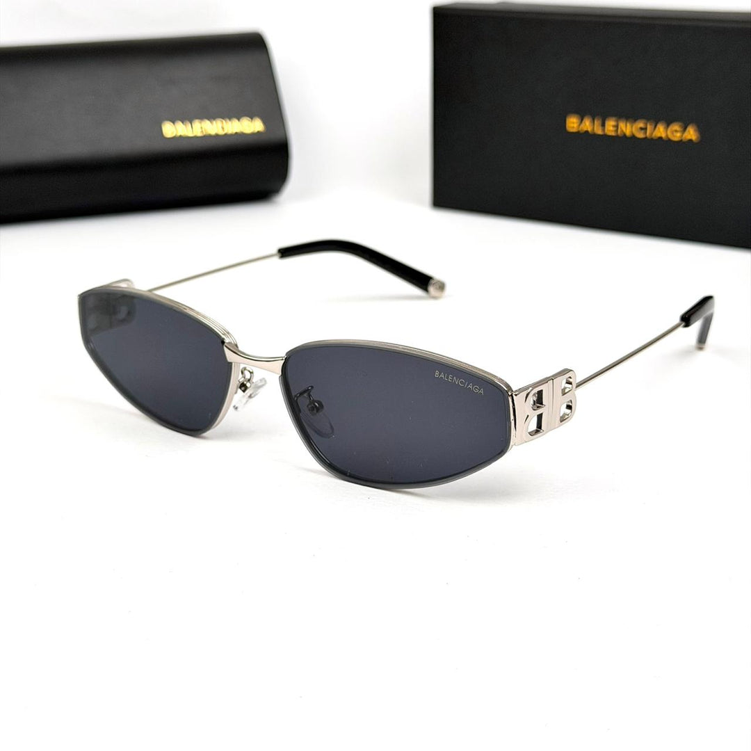 Balenciaga Narrow Oval BB0335S - Silver Black - Giiz store