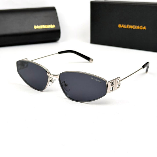 Balenciaga Narrow Oval BB0335S - Silver Black - Giiz store
