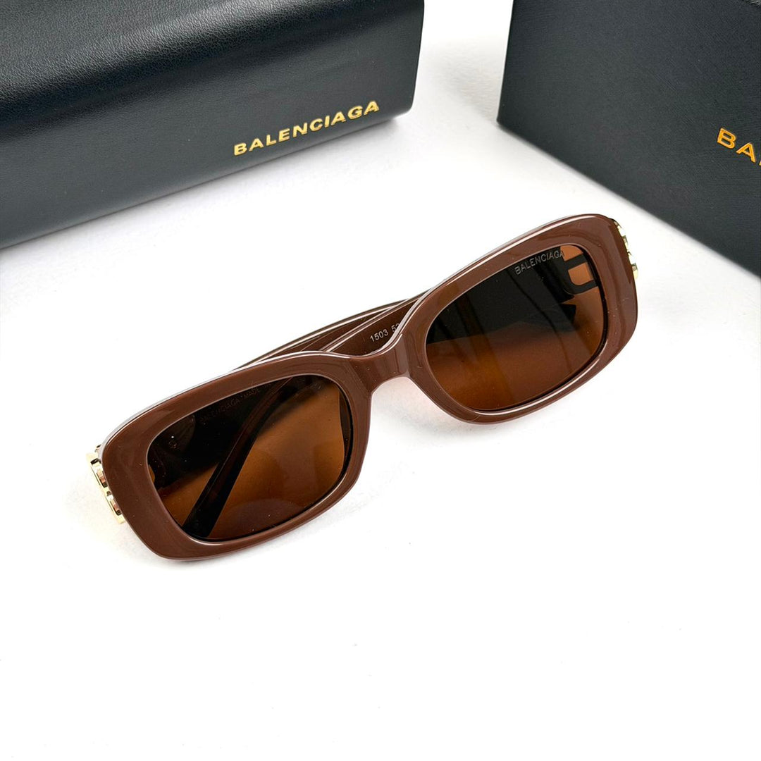 Balenciaga Rectangular BB0310SK - Brown - Giiz store