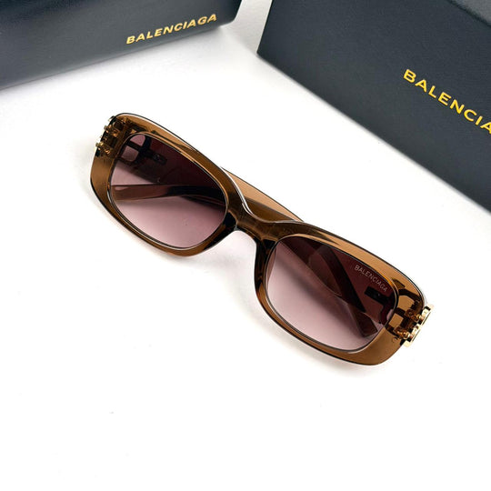 Balenciaga Rectangular BB0310SK - Caramel Smoke Brown - Giiz store