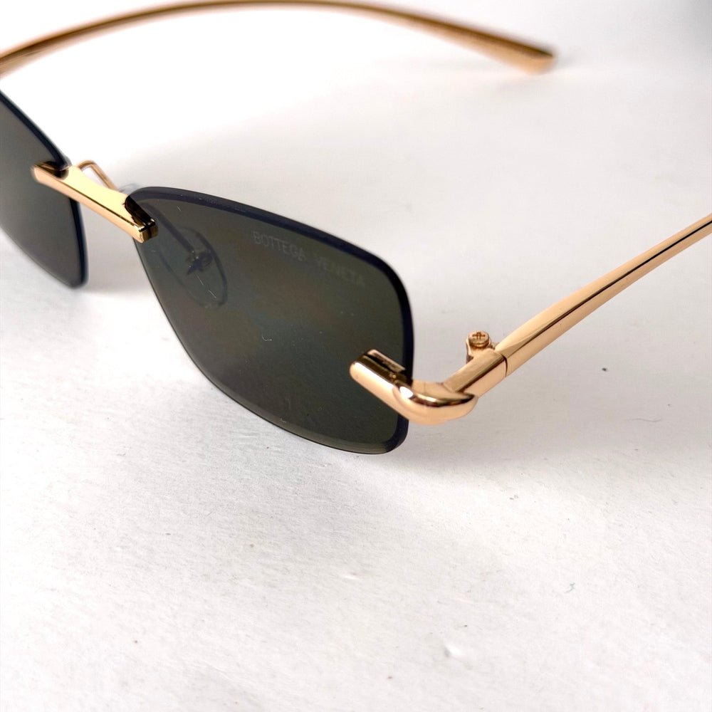 Bottega Veneta Rimless Rectangle – Olive Green - Giiz store