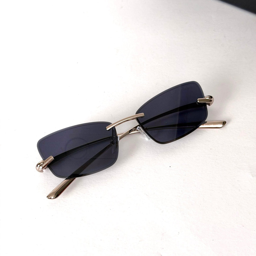 Bottega Veneta Rimless Rectangle – Smoke Black - Giiz store