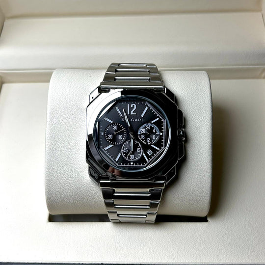 Bvlgari Octo Chronograph - Silver Black - Giiz store