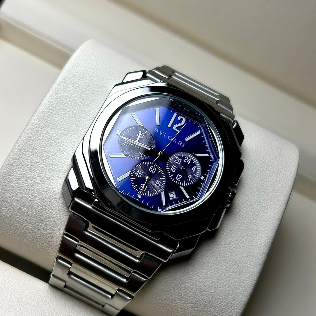Bvlgari Octo Chronograph - Silver Blue - Giiz store