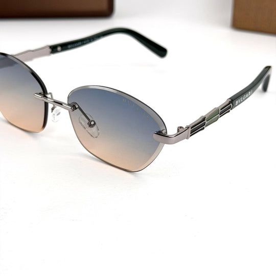 Bvlgari Rimless Gunmetal – Blue/Brown Gradient - Giiz store