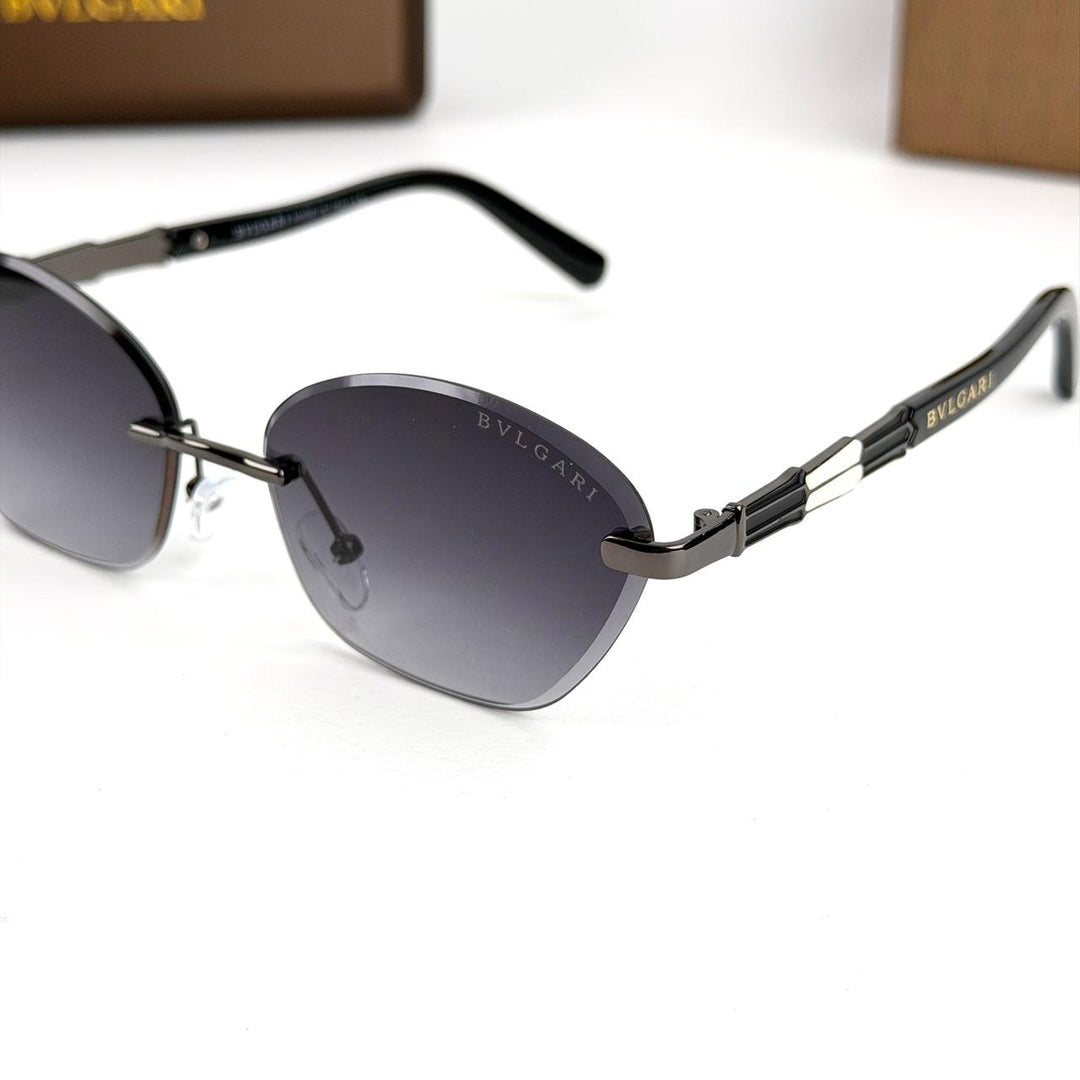 Bvlgari Rimless Gunmetal – Grey Gradient - Giiz store