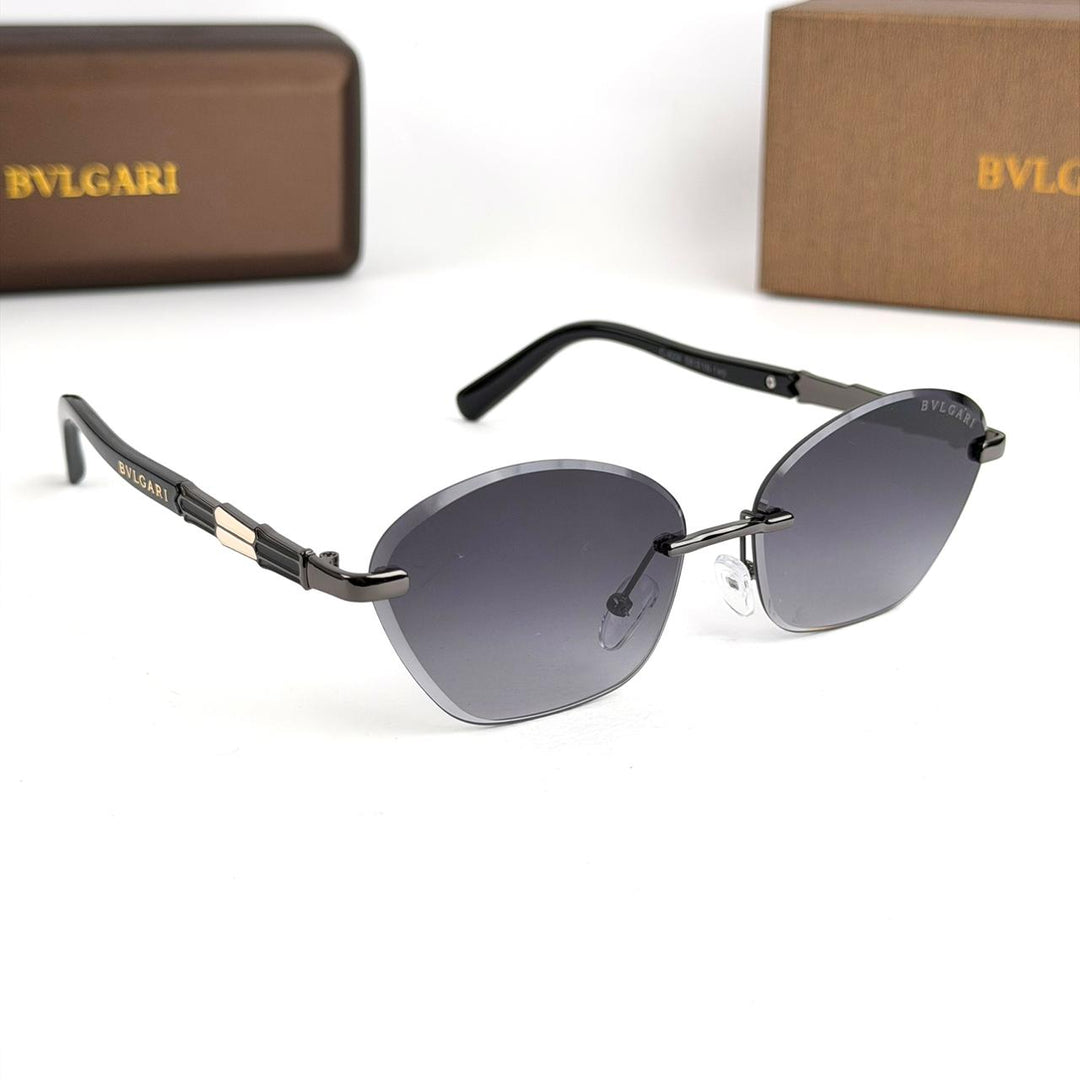 Bvlgari Rimless Gunmetal – Grey Gradient - Giiz store