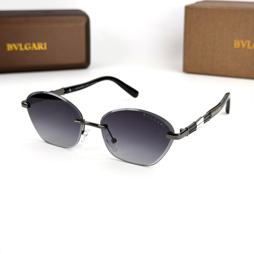 Bvlgari Rimless Gunmetal – Grey Gradient - Giiz store