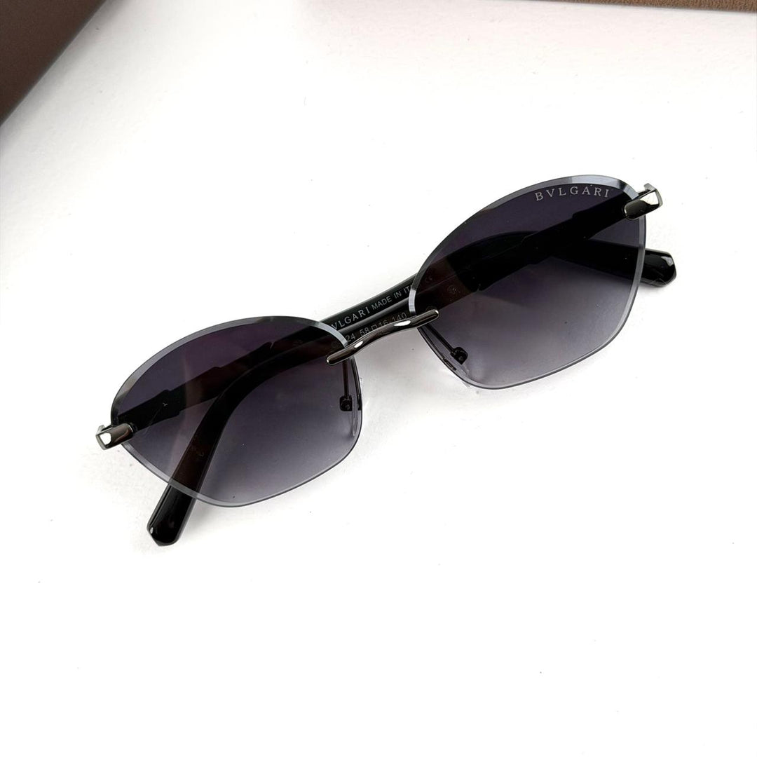 Bvlgari Rimless Gunmetal – Grey Gradient - Giiz store