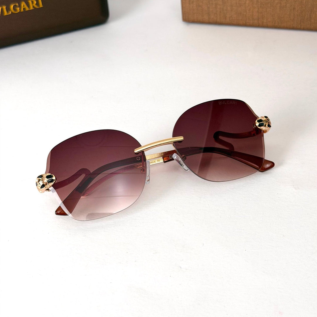 Bvlgari Rimless Square – Burgundy Gradient - Giiz store