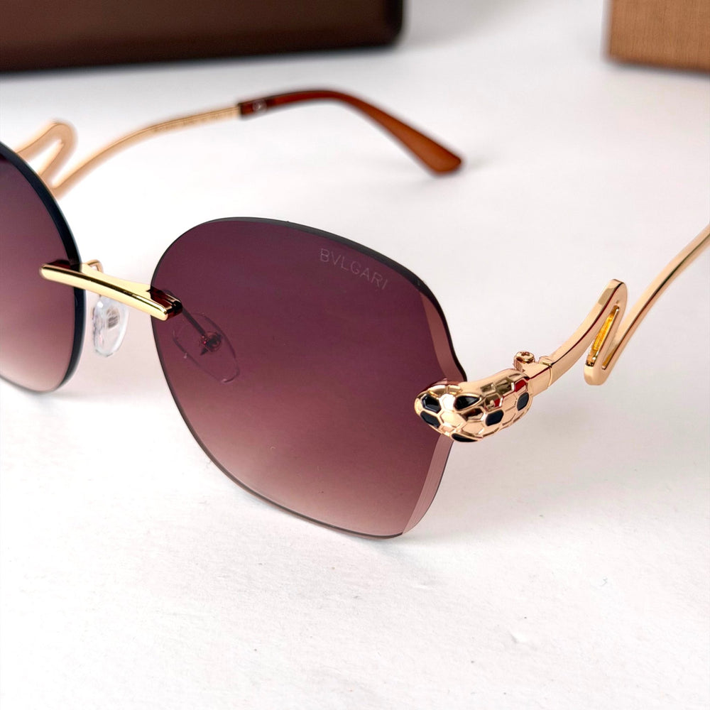 Bvlgari Rimless Square – Burgundy Gradient - Giiz store