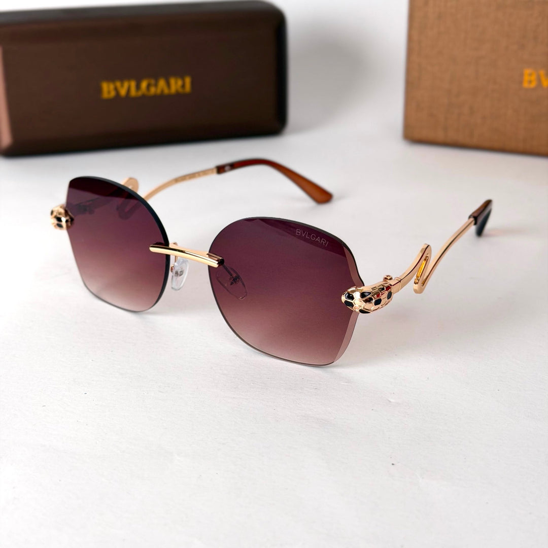 Bvlgari Rimless Square – Burgundy Gradient - Giiz store