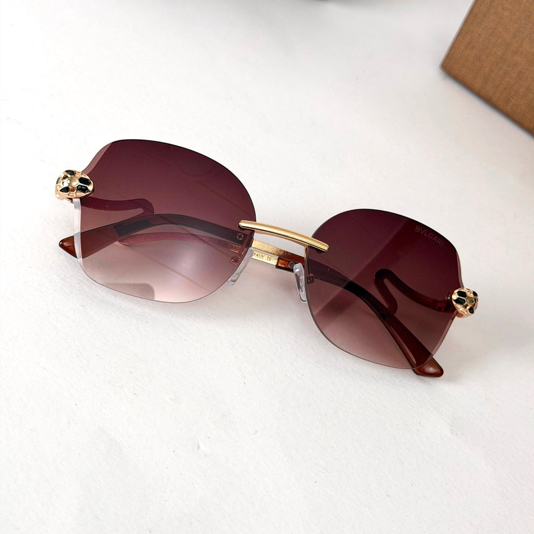 Bvlgari Rimless Square – Burgundy Gradient - Giiz store