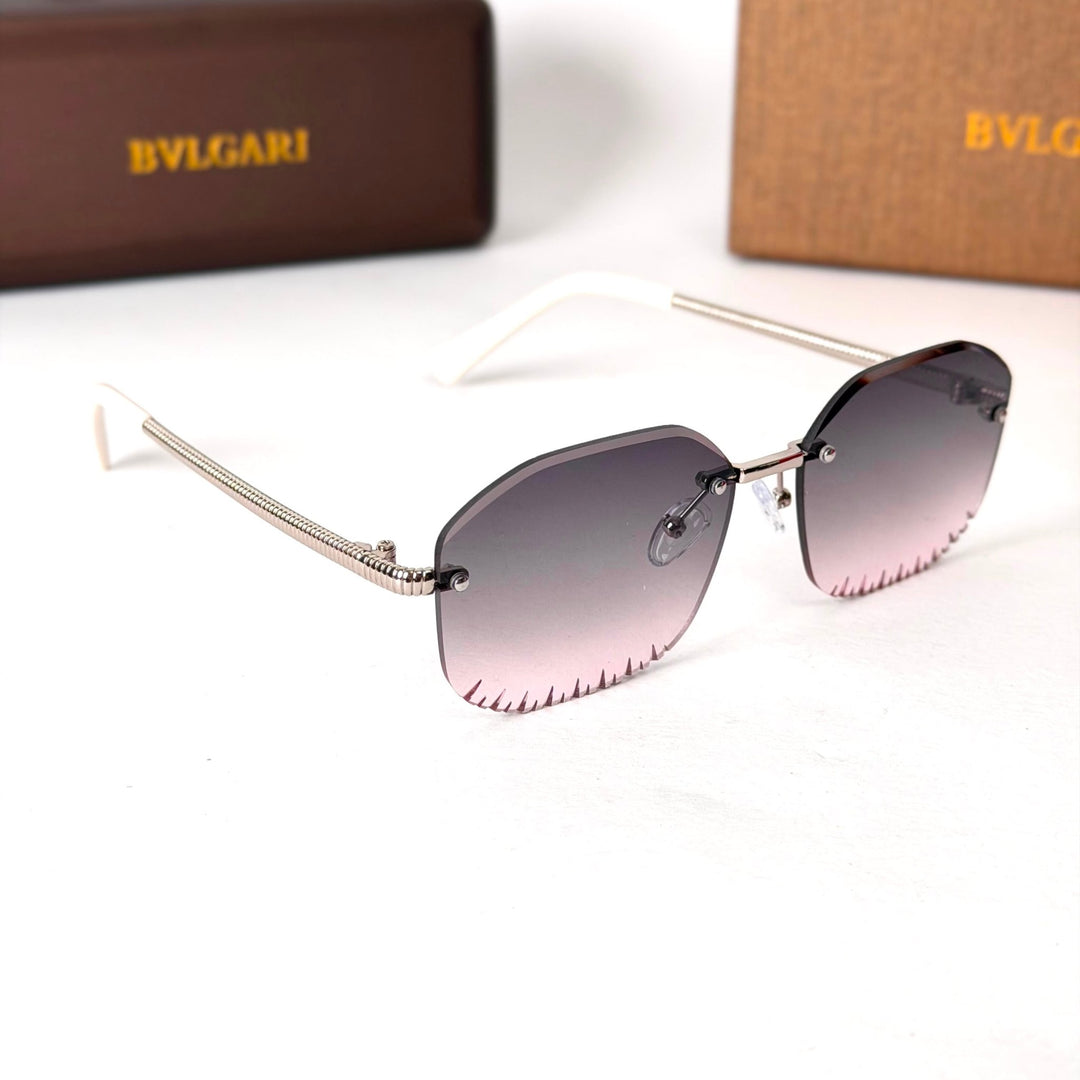 Bvlgari Rimless Square – Smoke Pink Gradient - Giiz store